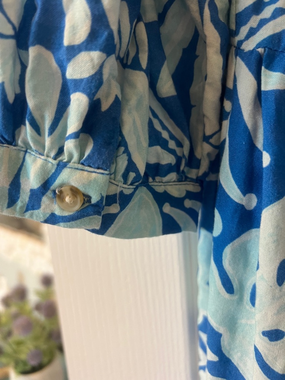 NWOT Celandine Blue Floral Maxi Dress with V-Neck XLpetite - Picture 7 of 7